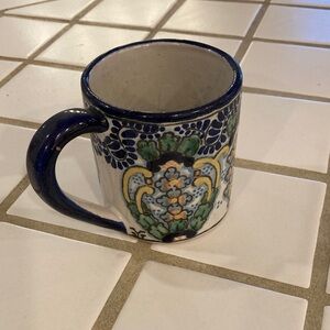 Colorful Talavera Ceramic Mug with Floral Design